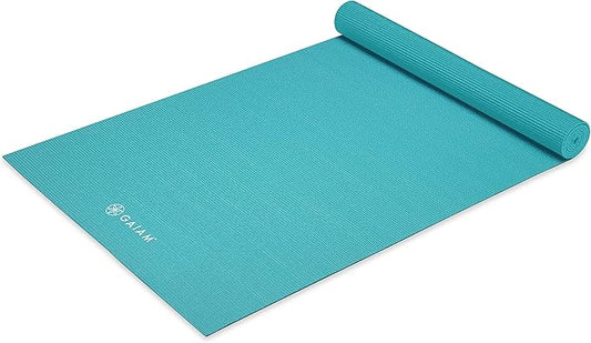Gaiam Yoga Mat - Premium 5mm Solid Thick Non Slip Exercise & Fitness Mat for All Types of Yoga, Pilates & Floor Workouts (68" x 24" x 5mm) - Bloomnest