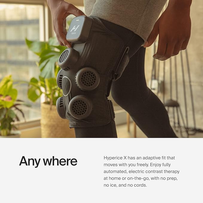 Hyperice X Knee Device - Advanced Heat and Cold Contrast Therapy - Pain and Inflammation Relief - Provides Increased Range of Motion - FSA/HSA Eligible - Bloomnest