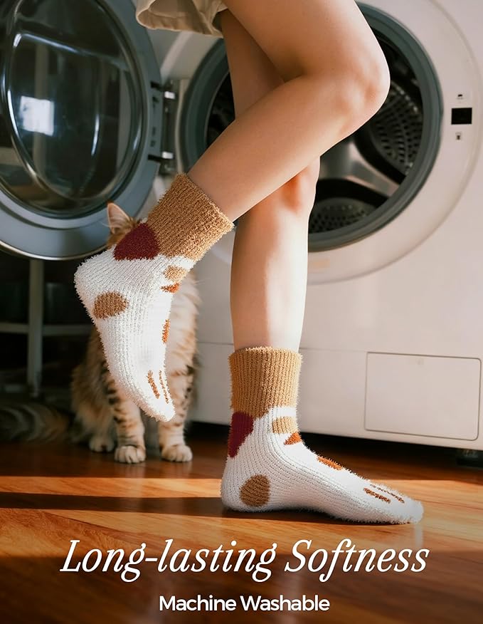 TEHOOK Warm & Cozy Valentines Gifts for Women, Fluffy Fuzzy Plush Sleeping Slipper Socks - Soft Warm Fabric - Bloomnest