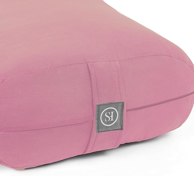 Meditation Cushion Bolster Pillow for Restorative Yoga – Supportive Cushion for Meditation, Pilates, and Relaxation – Filled with Buckwheat Hulls - Removable Cover - Bloomnest