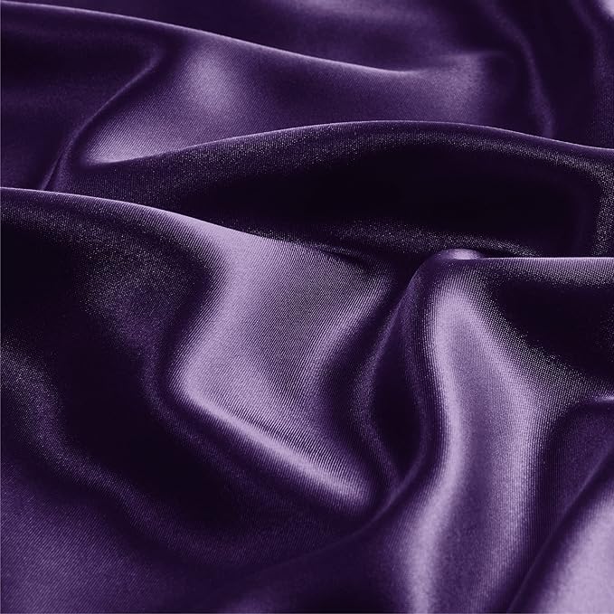 BEDELITE Satin Body Pillow Cover, Super Soft and Cooling Body Pillow Pillowcase for Hair and Skin, Breathable Silky Full Long Pillowcase Cover(20"x54", Plum Purple) - Bloomnest
