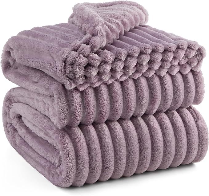Bedsure GentleSoft Light Purple Fleece Blanket for Couch - Cozy Soft Blankets for Women, Cute Small Throws for Girls, 108x90 Inches - Bloomnest