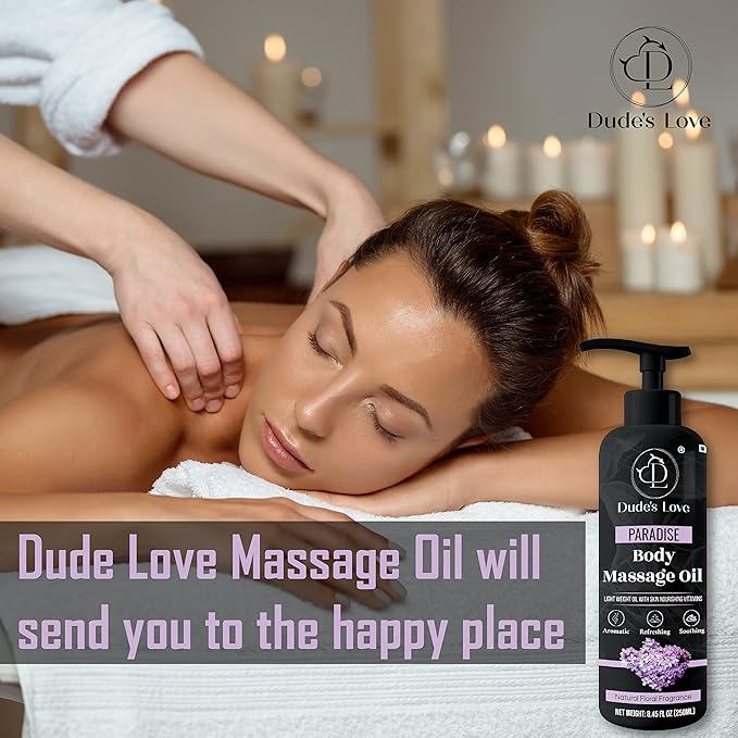 Organic - Lavender Floral Edible Full Body Massage Oil - Relaxing, Calming | No Stain & Non-Sticky |with Fractionated Coconut Oil, Orange Blossom & Lavender Oil - 8.45 Fl Oz - Bloomnest