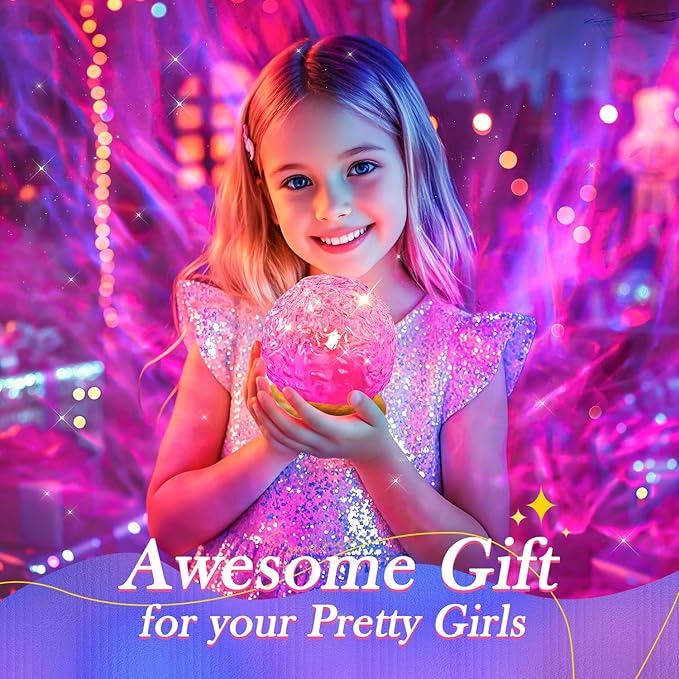 Mubarek Crystal Light Projector, 216 Modes Mood Lighting for Bedroom, Remote & USB Control Room Lights for Bedroom, Ambient Lighting Aesthetic Room Decor for Teen Girls Gifts, Christmas Gifts for Kids - Bloomnest