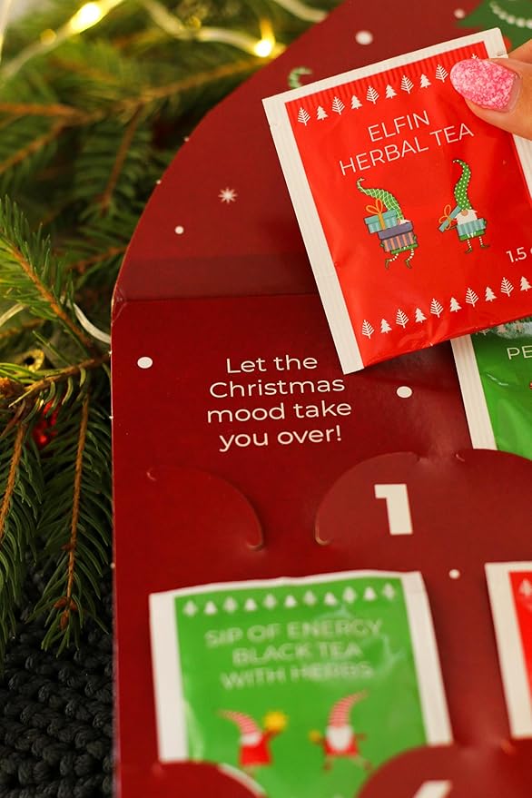 Tea Advent Calendar 2025 Elfin by Acorus - 8 Christmasy flavors – 24 tea bags For The Christmas Countdown - Gift Idea For Christmas - Limited Edition - Bloomnest