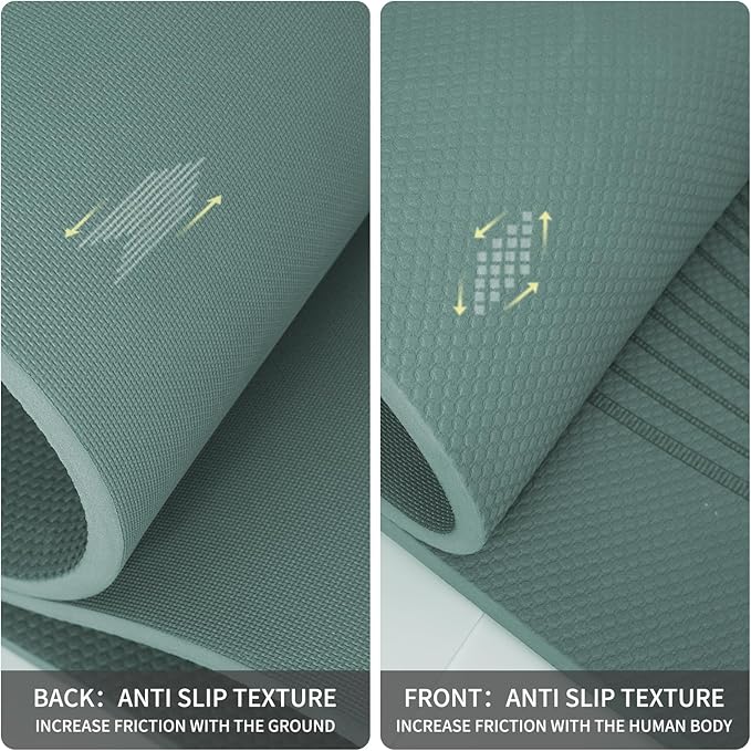 Large Yoga Mat-72’x36’x0.4’ Extra Width ＆ Thick,Comfortable,Non-Slip Exercise Mat-Works Great on All Floor for Stretching,Yoga Studio,Gym or Home Workouts