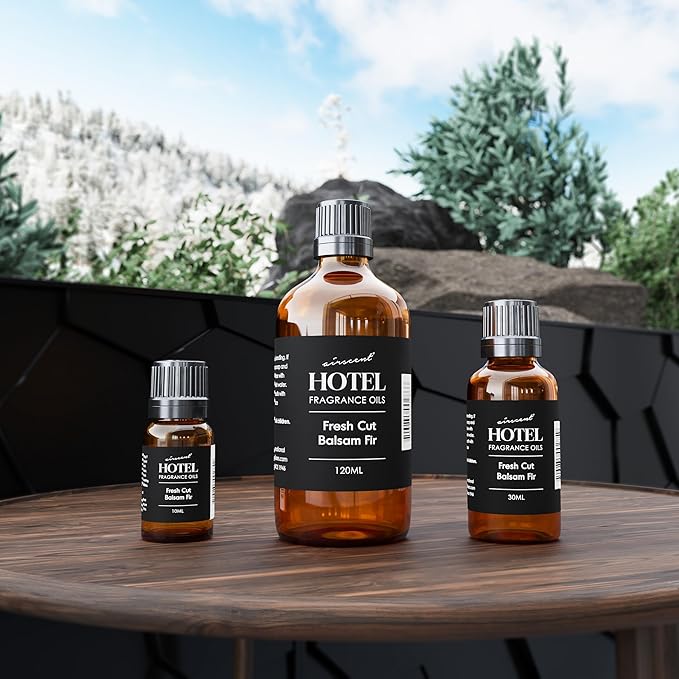 AirScent Fresh Cut Balsam Fir Diffuser Oil - Premium Balsam Fir Fragrance Oil for Ultrasonic and Waterless Diffusers and Crafting- 10 mL, .34 fl oz Glass Dropper Bottle - Christmas Tree Scents - Bloomnest