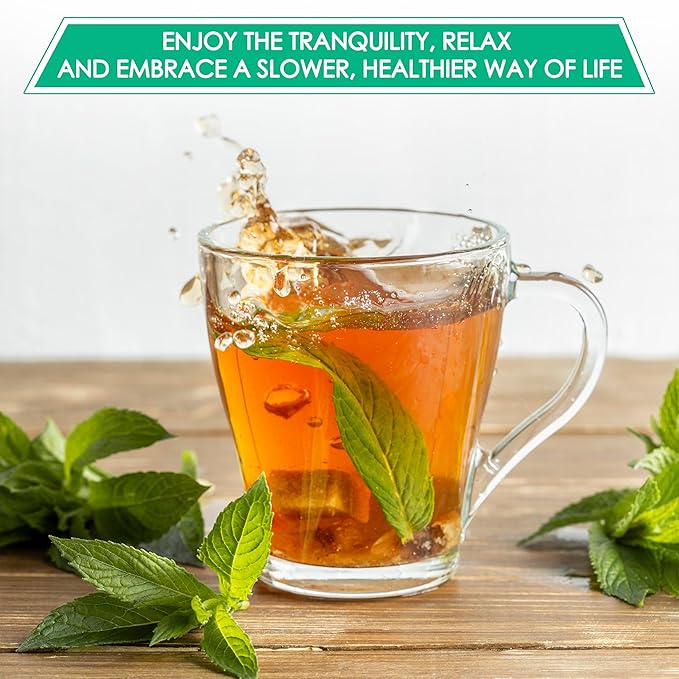 NHAT ANH FARM - Premium Peppermint Tea Bags, 40 Peppermint Tea Bags, 100% Natural Dried Mint Leaves, Naturally Sweet Herbal Tea, Sugar-Free, Caffeine-Free, No Additives. - Bloomnest