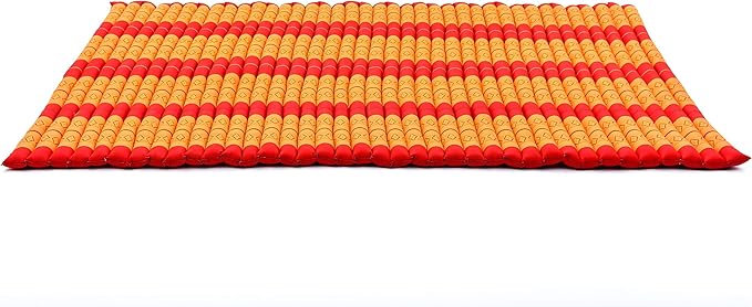 Leewadee - Foldable Floor Mattress - Japanese Roll Up Futon -Trifold Tatami Mat- Guest Floor Bed - Camping Mattress - Thai Massage Mat, Kapok Filled, 75 x 57 inches, Orange Red - Bloomnest