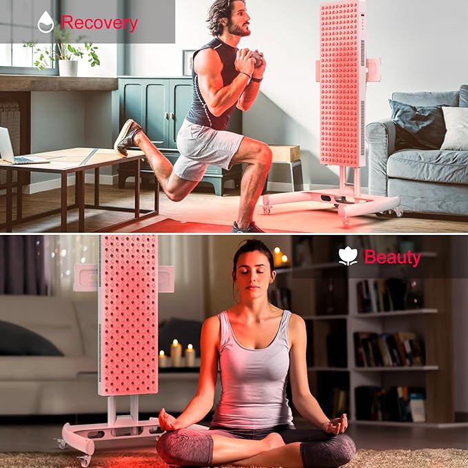 Red Light Therapy, Full Body Red Near Infrared Light 660nm 850nm with 300 Dual Chip Clinical Grade LEDs & Timer, High Power Panel for Anti-Aging, Pain Relief, 400W (Stand Sold Separately) BONTANNY