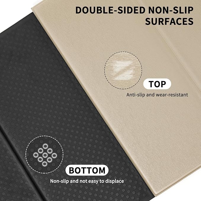 8mm Extra Thick & Large Foldable Yoga & Fitness Mat(74" x 31.5" x 0.32"), Double-Sided Non Slip & Lightweight Pilates Mat, Thick Wide Exercise Mats for Woman Man Kids, Portable Workout Mats for Travel, Studio or Home Use - Bloomnest