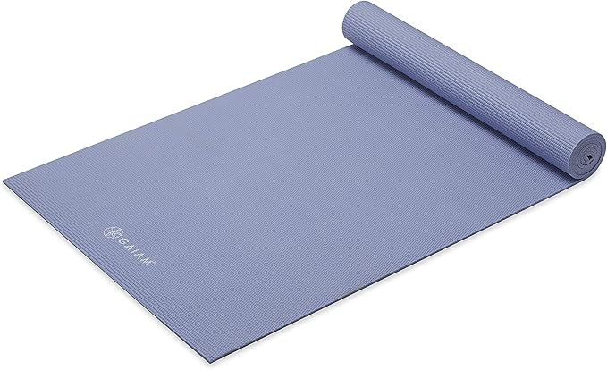 Gaiam Yoga Mat - Premium 5mm Solid Thick Non Slip Exercise & Fitness Mat for All Types of Yoga, Pilates & Floor Workouts (68" x 24" x 5mm) - Bloomnest
