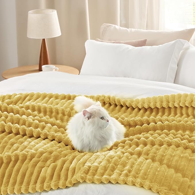 Bedsure GentleSoft Honey Fleece Blanket for Couch - Cozy Soft Blankets for Women, Cute Small Throws for Girls, 108x90 Inches - Bloomnest
