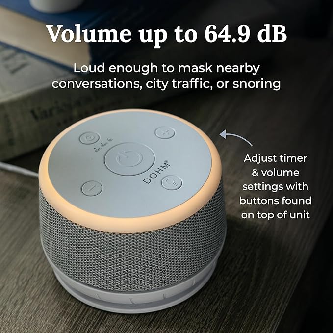 Yogasleep Dohm Nova White Noise Sound Machine, Better Sleep for Babies & Adults. Includes Night Light, 10 Fan Speeds & Calming Pink Noise for Louder Noise Masking. Noise Canceling for Office Privacy. - Bloomnest