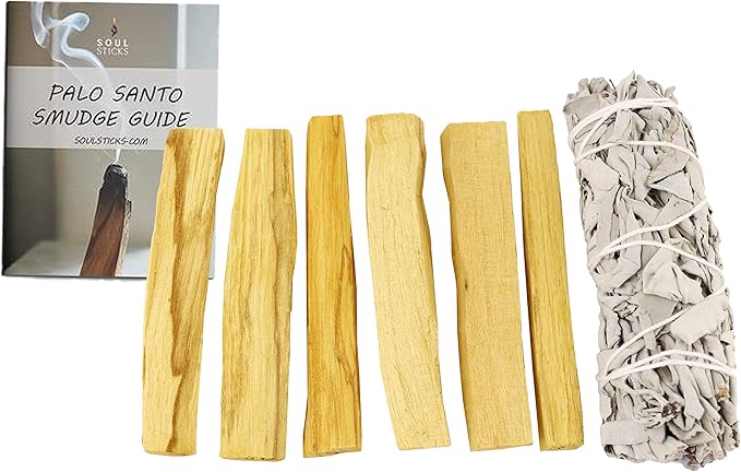 Ancient VEDA Palo Santo Sticks Premium Grade from Peru | Sacred Wood for Smudging, Meditation, Cleansing & Yoga (Harmony Kit)