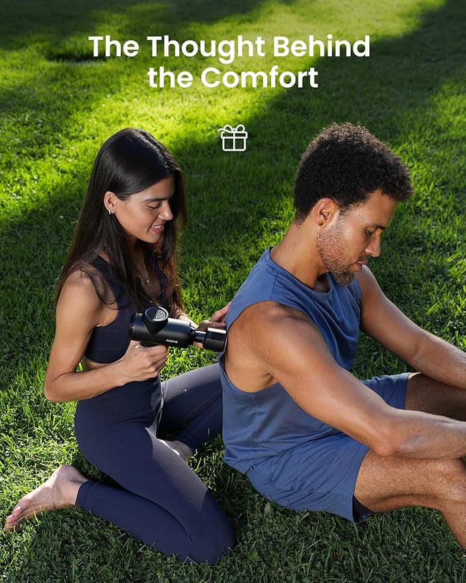 RENPHO Active Thermacool 2 Massage Gun with Heat and Cold Therapy, Professional Deep Tissue Handheld Massager with Carry Case, Percussion Body Muscle Masajeador for Men Women Athletes Back - Bloomnest