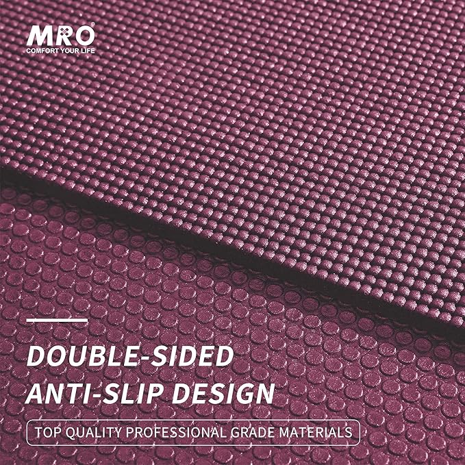 MRO Extra Large Yoga Mat, 12'x6'/9'x6'/7'x5'/6'x4' (9MM) Extra Wide and Thick Exercise Mats for Home Gym Workout, Non-Slip, Soft for Women and Men Fitness, Ideal for Barefoot Yoga, Pilates, stretching - Bloomnest
