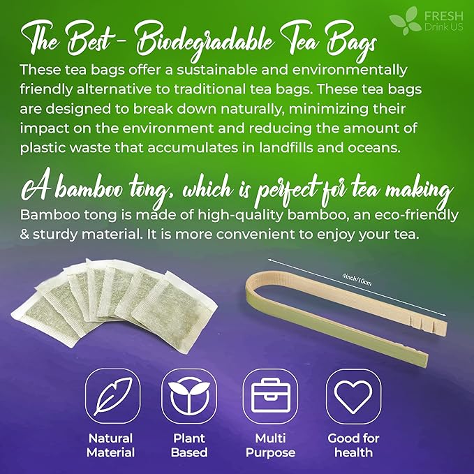 FreshDrinkUS, Premium Self Heal Leaves Tea | 40 Tea Bags | Premium Dried Self Heal Herb for Herbal Tea – Naturally Caffeine-Free, Clean & Convenient Tea Bags. Sugar-Free. Vegan - Bloomnest