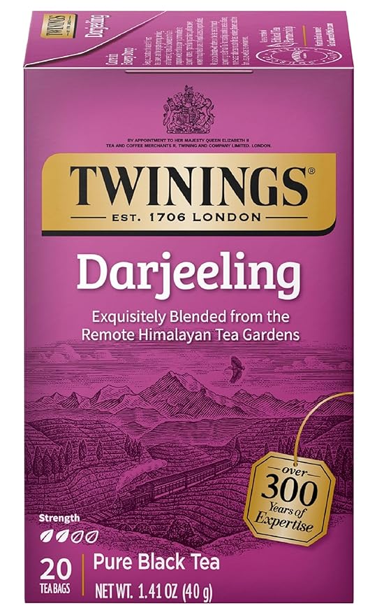 Twinings Darjeeling Black Tea Individually Wrapped Bags, 20 Count (Pack of 1), Delicate Light Taste, Caffeinated, Enjoy Hot or Iced, 20 Teabags - Bloomnest