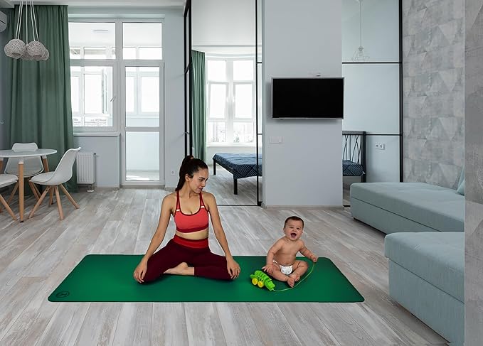 Tatago Hot Yoga Mat Non Slip-Professional Grade Natural Rubber Yoga Mat, Pliates Mat, Stretching Mat or exercise mats for home workout. Nonslip for Hot and Sweaty Classes. Includes Yoga Strap for Carrying and Stretching too. - Bloomnest