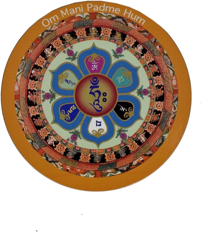 Nepalese Hand Hammered Tibetan Meditation Yoga Singing Bowl Set - with Traditional Design Fridge Magnet Dharma+Store