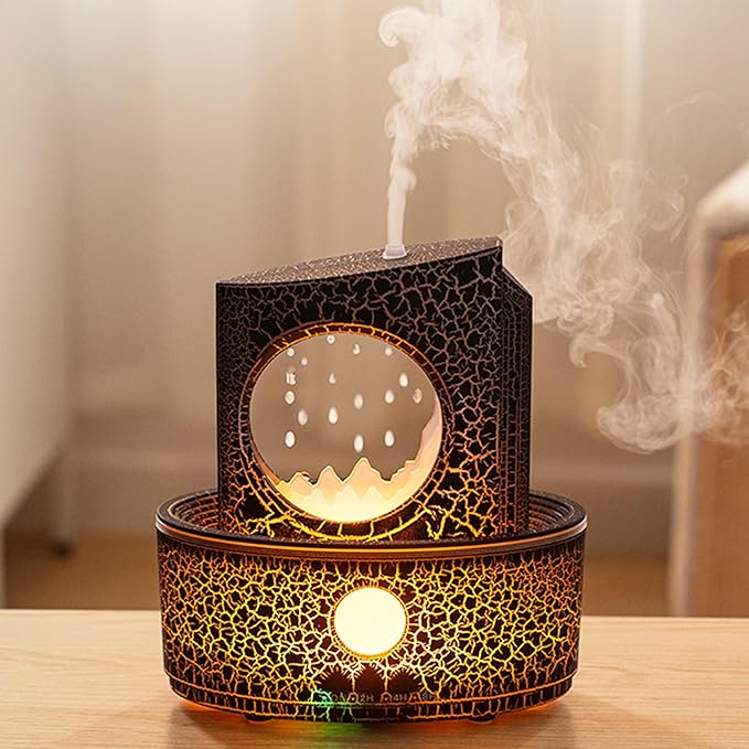 Aromatherapy Humidifier for Sleep Relaxation, Raindrop Humidifiers,Aromatherapy Diffuser with 3 LED Color Changing Lights and Auto-Off, Air humidifier Suitable for Home, Office - Bloomnest