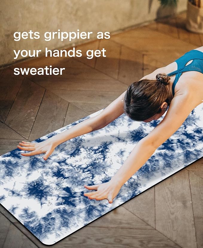 Non Slip Yoga Mat TPE Workout Mat for Men Women, Thick Workout Mat with Carrying Strap, Fitness Mats for Exercise, Yoga, Fitness, Pilates, Floor Workouts (72" x 24" x 6mm) - Bloomnest