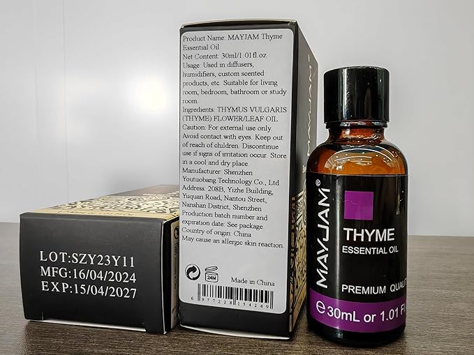 MAYJAM Essential Oil, Thyme Oil 1.01FL.OZ - Thyme Essential Oils for Diffusers for Home, Soap Candle Making Scents - 30ML - Bloomnest