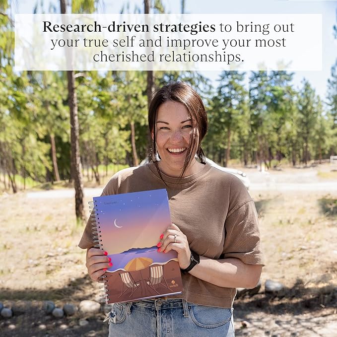 Switch Research Emotions Journal - Self Care Journal - Psychologist-Backed Manifestation Journal - Therapist Recommended Affirmation - Beautiful Self Care for Women - Size: A4