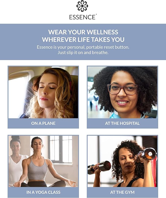 Essence Wearable Aromatherapy Nasal Diffuser – Energy Blend Essential Oil Nose Ring – Personal Scent Clip for Travel, Work & Everyday Use – Made in USA - Bloomnest