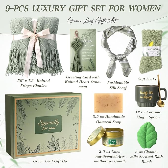 Self Care Gifts for Women Valentine's Day Gifts for Her Wife Girlfriend, Get Well Soon Gift Baskets Birthday Gift Thinking of You Sympathy Gifts Baskets Spa Care Package for Women Mom Friends Sister - Bloomnest
