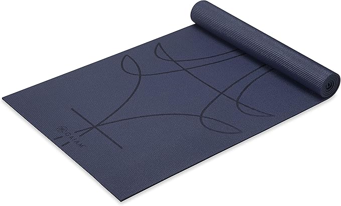 Gaiam Yoga Mat - Premium 6mm Print Extra Thick Non Slip Exercise & Fitness Mat for All Types of Yoga, Pilates & Floor Workouts (68"L x 24"W x 6mm Thick) - Bloomnest
