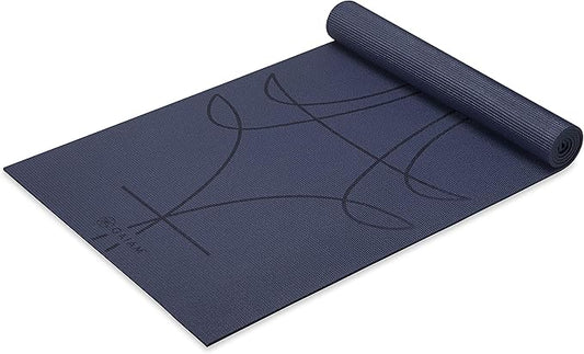 Gaiam Yoga Mat - Premium 6mm Print Extra Thick Non Slip Exercise & Fitness Mat for All Types of Yoga, Pilates & Floor Workouts (68"L x 24"W x 6mm Thick) - Bloomnest
