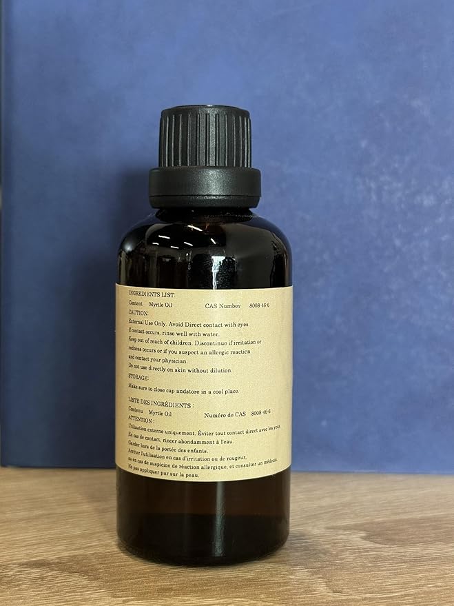 Myrtle Essential Oils 10ML, 100% Pure and Natural Essential Oil for Aromatherapy Diffuser - 0.33 Fl Oz/Myrtle WUVEZRUB