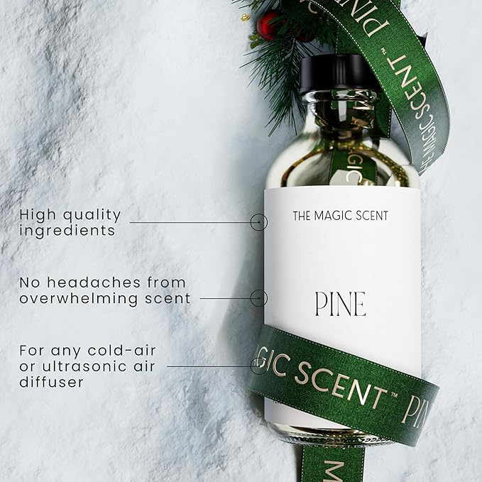 The Magic Scent Pine Aroma Oil - Diffuser Scent - Cold-Air & Ultrasonic Diffuser Oil - Pine Essential Aromatherapy - 8.5 fl oz, 250 mL - Bloomnest