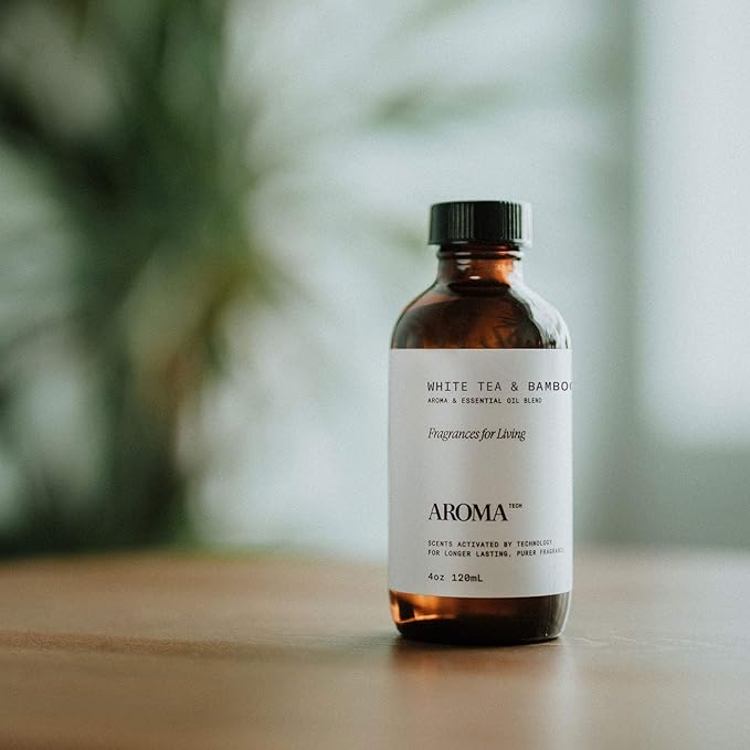 Aromatech White Tea & Bamboo Aroma Essential Oil Blend: Luxury Hotel Inspired Aromatherapy with for Ultrasonic Diffusers & Nebulizers - 4 fl oz, 120 mL - Bloomnest