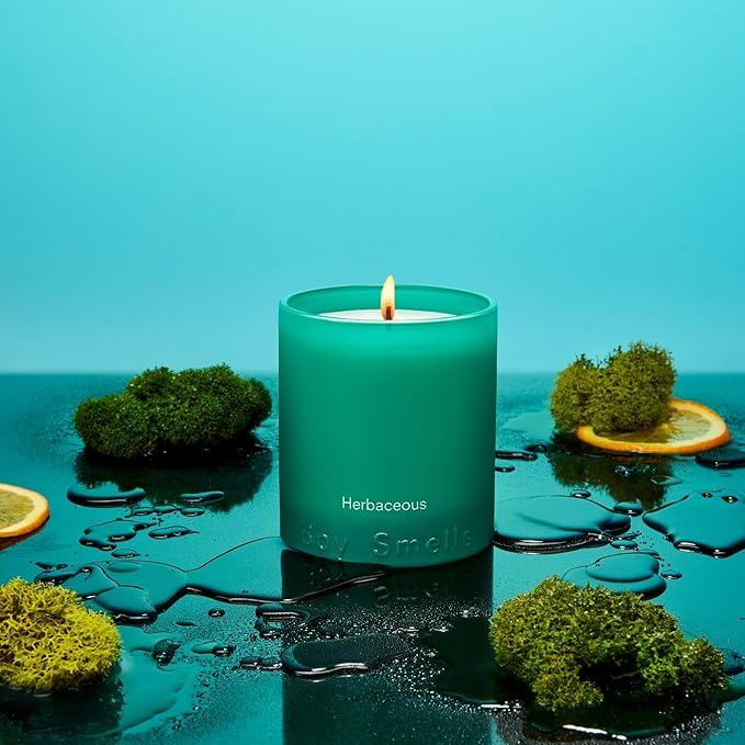 Boy Smells Grass Scented Candle - 8.5 oz - Home Candle with Bergamot, Fresh Sage, and Wild Grass Notes - Up to 50-Hour Burn - Cotton Wick - Bloomnest