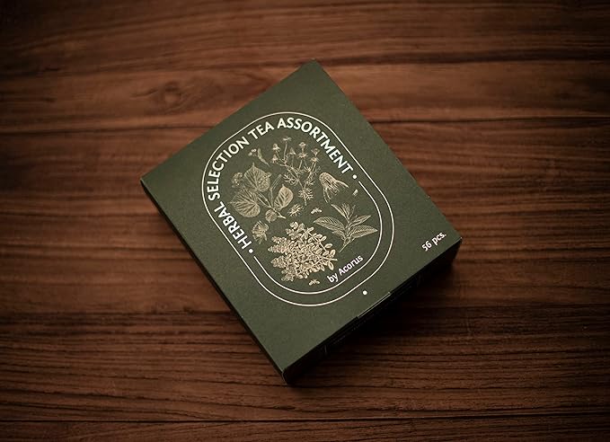 ACORUS Herbal Selection Tea Set, Natural Herbal Tea Variety Pack, Assorted Tea Box, Tea Gift Set of 4 Different Teas, Herbal Tea Sampler of 56 Tea Bags Individually Wrapped - Bloomnest
