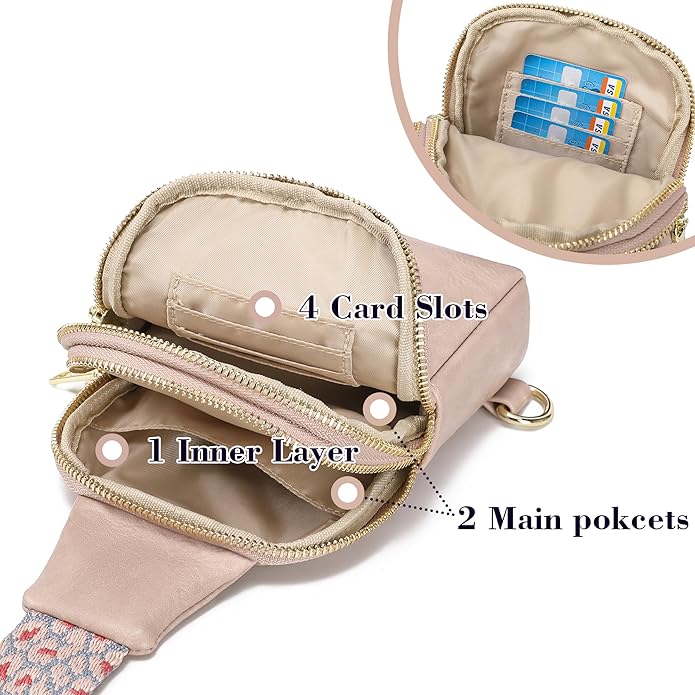 INICAT Small Sling Bag for Women Everyday & Travel Crossbody Bags Lightweight Cross Body Purses Vegan Leather - Bloomnest