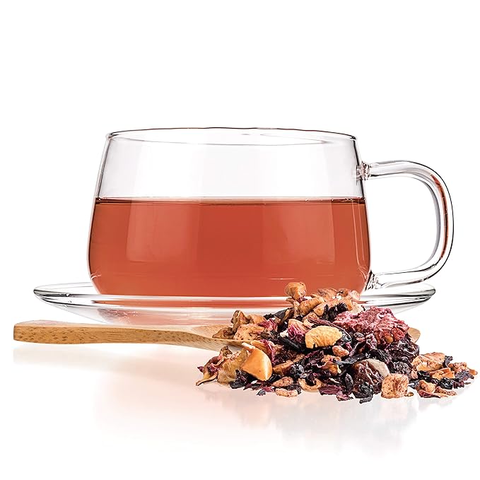 Tealyra - Sweet Berry Compote - Hibiscus - Cherry - Raspbery - Herbal Fruity Loose leaf Tea - Hot and Iced - Caffeine-Free - 224g (8-ounce) - Bloomnest