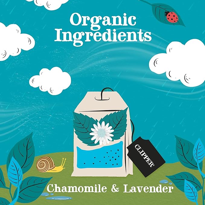 Clipper Tea Snore and Peace Chamomile & Lavender Herbal Tea – Caffeine Free, USDA Organic, Great Hot or Iced – Comfortingly Floral, Natural, Fair & Delicious – 200 Tea Bags - Bloomnest