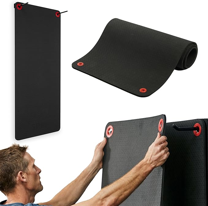 SPRI Hanging Exercise Mat, Fitness & Yoga Mat for Group Fitness Classes, Commercial Grade Quality with Reinforced Holes - Bloomnest