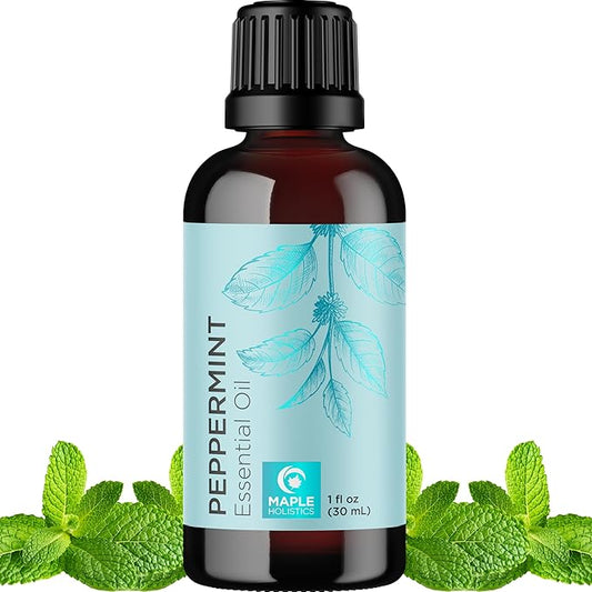 Peppermint Essential Oil for Diffuser Aromatherapy - 100% Pure Peppermint Oil for Hair Skin and Nails Plus Undiluted Refreshing Aromatherapy Essential Oil for Diffusers Baths and Topical Uses 1oz - Bloomnest