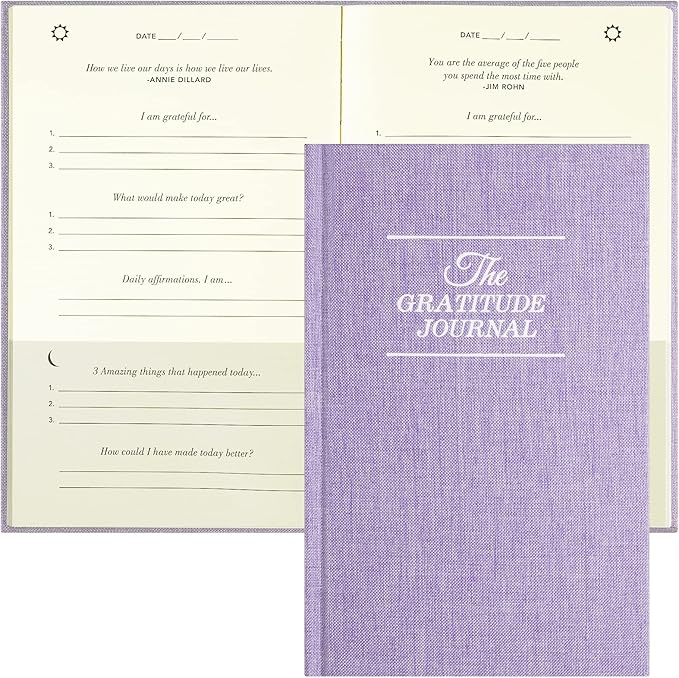 The Gratitude Journal, manifestation journal, Daily Journal with Prompts for Affirmation, Happiness, Mindfulness, Positivity, Wellness, Undated Journal for Women & Men(8.5 * 5.5 inches) - Bloomnest