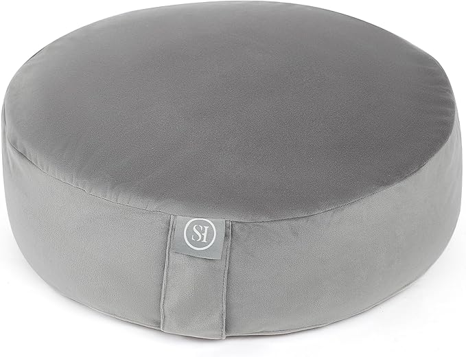 Meditation Cushion Bolster Pillow for Restorative Yoga – Supportive Cushion for Meditation, Pilates, and Relaxation – Filled with Buckwheat Hulls - Removable Cover - Bloomnest