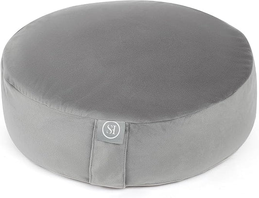Meditation Cushion Bolster Pillow for Restorative Yoga – Supportive Cushion for Meditation, Pilates, and Relaxation – Filled with Buckwheat Hulls - Removable Cover - Bloomnest