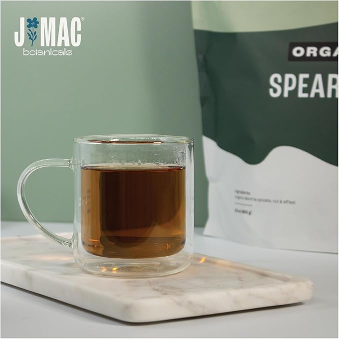 J Mac Botanicals Organic Spearmint tea loose leaf - Bloomnest
