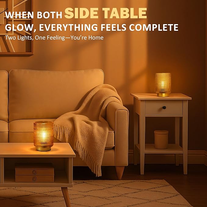 2 Pack Battery Operated Decorative Aesthetic Lamp with Timer for Dorm/Office/Patio/Bedside/,Small Cordless Table Lamps with LED Warm Bulb for Shelf/Coffee Table/Entryway/Mantle/Dresser Decor(Golden) - Bloomnest