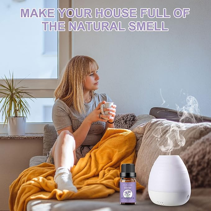 Sedbuwza Violet Essential Oil, 100% Pure Organic Violet Aromatherapy Gift Oil for Diffuser, Humidifier, Soap, Candle, Perfume Sedbuwza