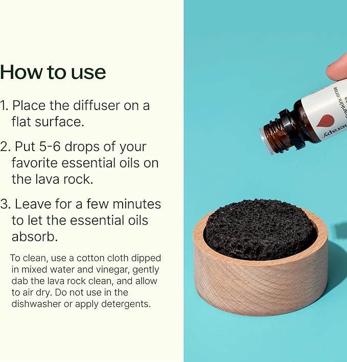 Plant Therapy Lava Rock Passive Diffuser for Essential Oils Great for Decorating at Home, Office or Car, and Gift-Giving - Bloomnest